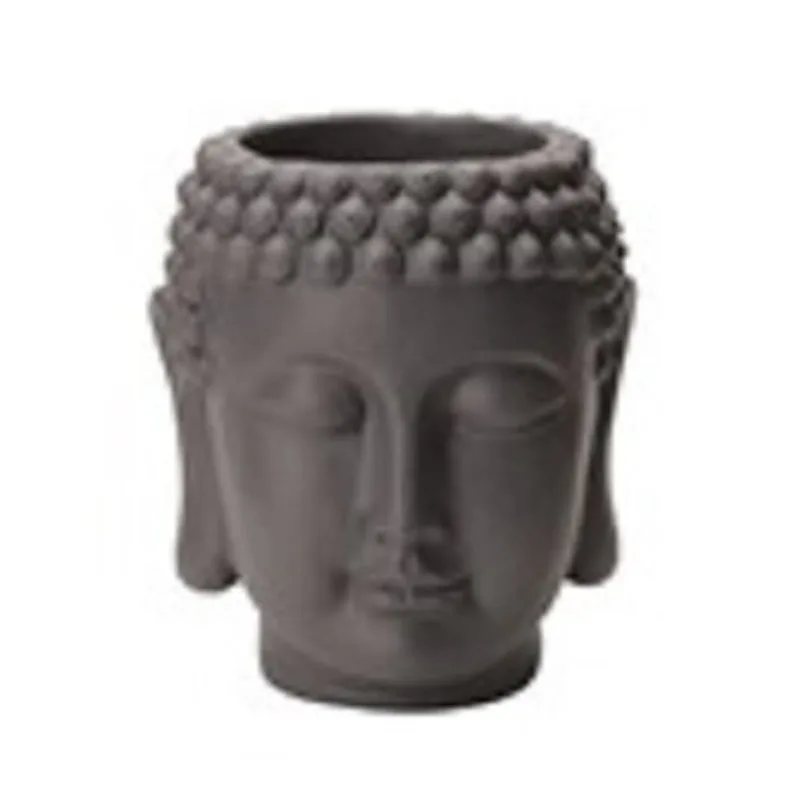 Cachepot em Cimento Buda 18,5x16cm Cinza Mart