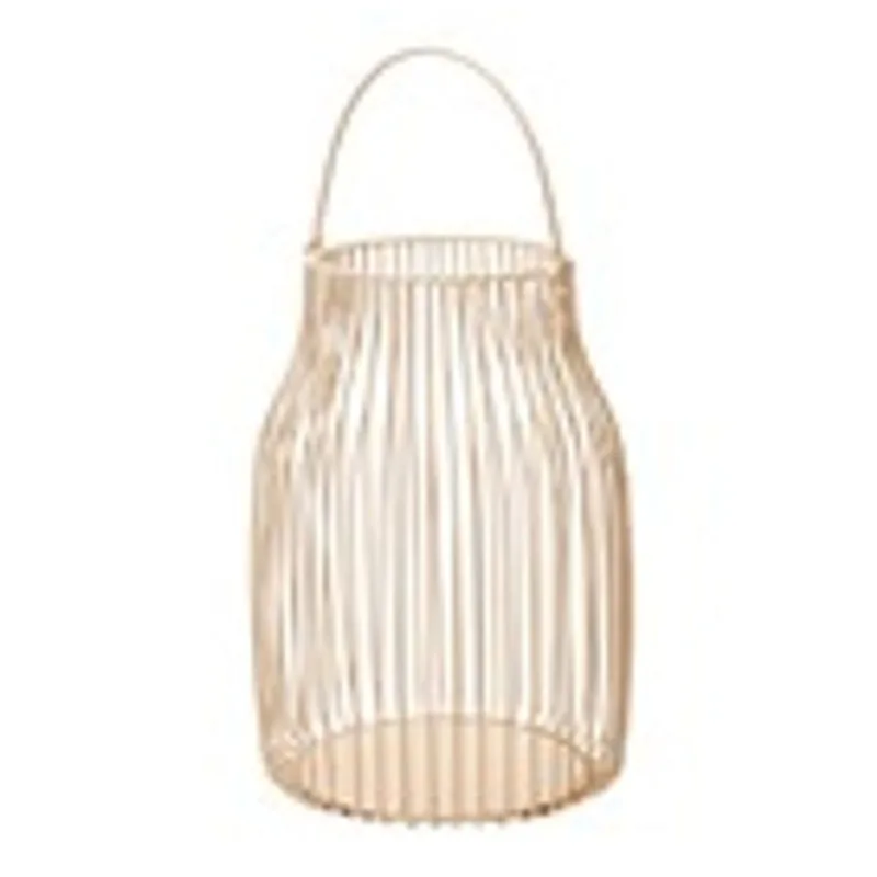 Lanterna em Metal 40x24cm Bege Mart