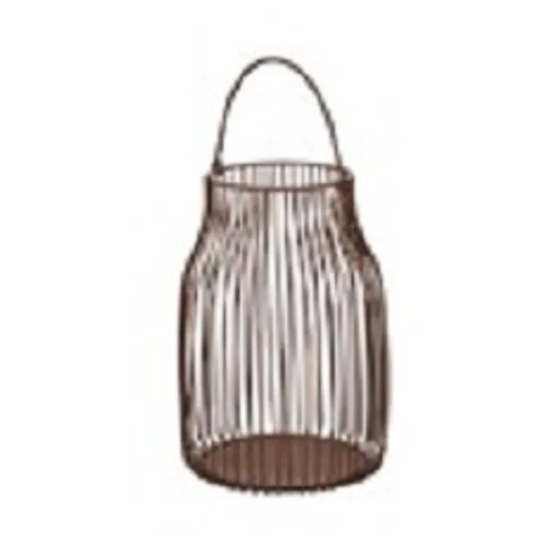 Lanterna em Metal 30x19cm Marrom Mart