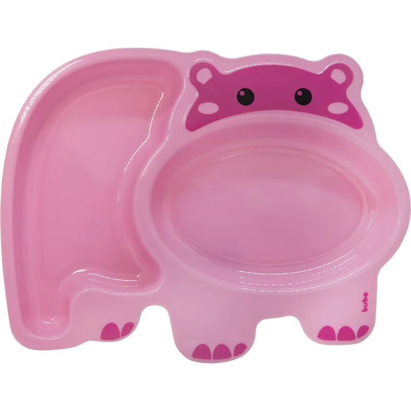PRATINHO COM DIVISORIAS HIPOPOTAMO - ROSA - 14452