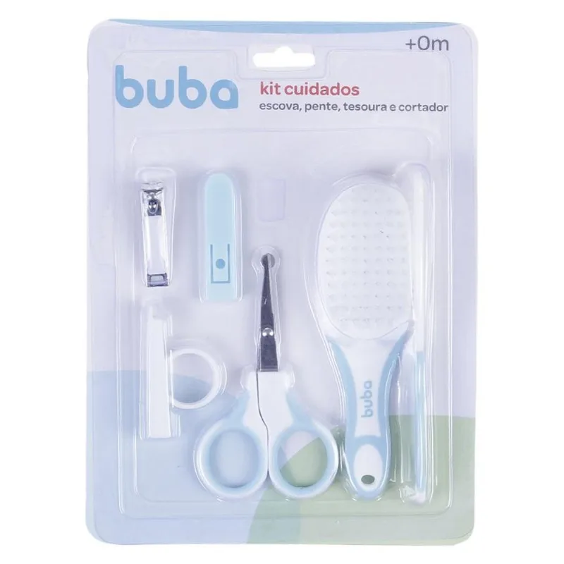 Kit Cuidados Para Bebê Buba 4 Peças Azul (MP)