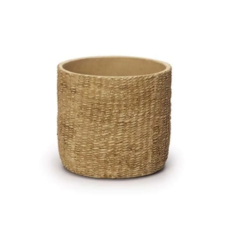 Cachepot Em Cimento G Bege 16,5x19,5x19,5cm Mart