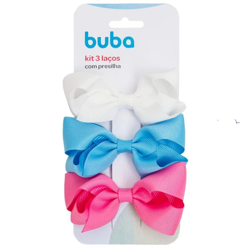 Kit De Laços Variados Infantil Com Presilha 3un 15307 - Buba