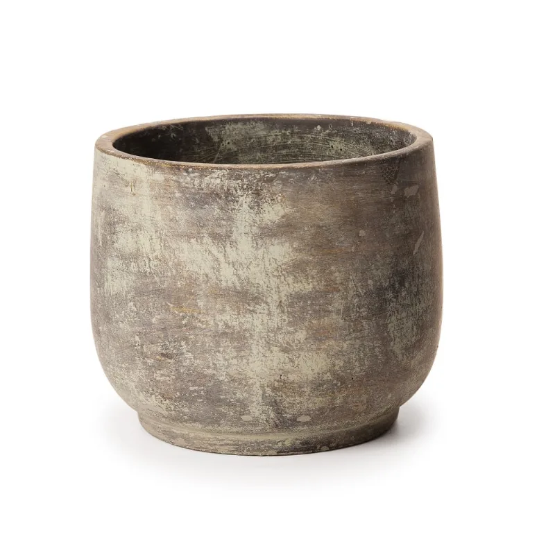 Cachepot Em Cimento Verde 18X 21X 21Cm