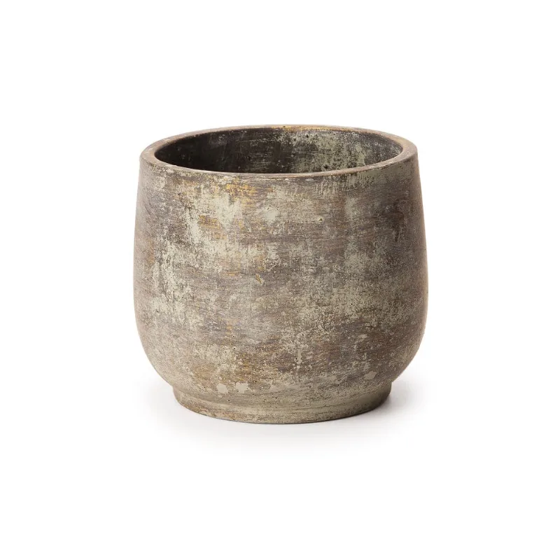 Cachepot Em Cimento Verde 16X 17X 17Cm