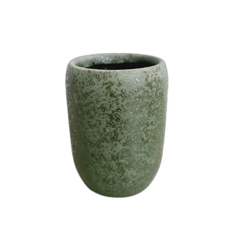 Porta Objetos De Cerâmica Verde Musgo 11x8,5cm