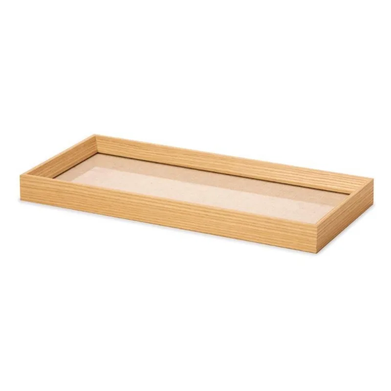 Bandeja Decorativa Decoração Sala Mesa Em Linho E Mdf Grande