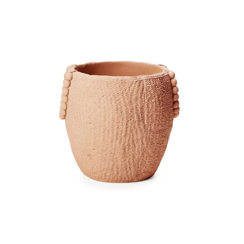 Cachepot Em Cimento Rose 21,5X 24X 23Cm