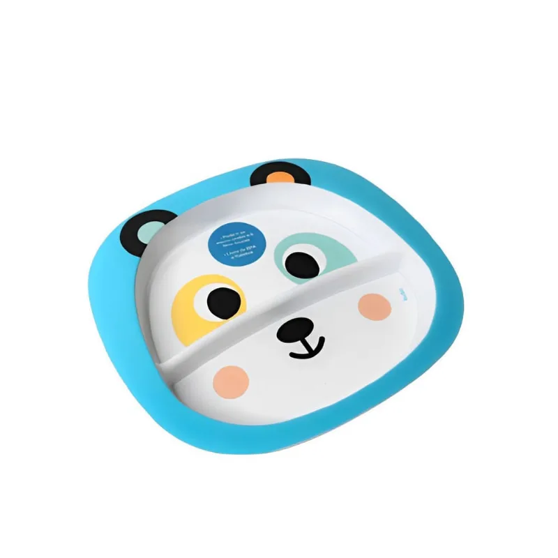 Pratinho Infantil Bubazoo Panda c/ Divisórias Introdução Alimentar Bebês 16290 Buba