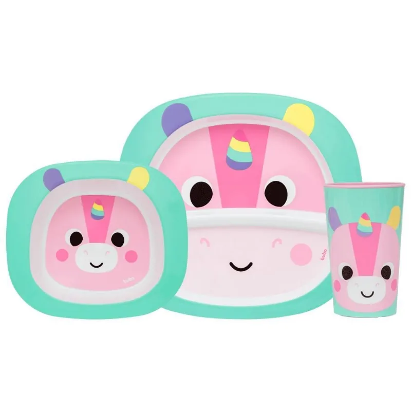 Kit Refeição Infantil Bubazoo Buba - Unicórnio