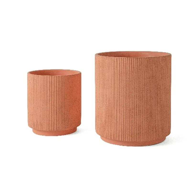 Cachepot Em Cimento P Marrom 20x17x17cm Mart