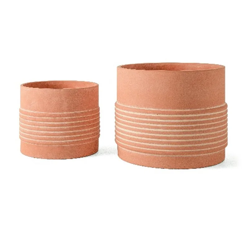 Cachepot Em Cimento P Marrom 15x18,5x18,5cm Mart