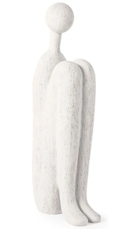 Escultura Decorativa Dama Sentada Resina - LC