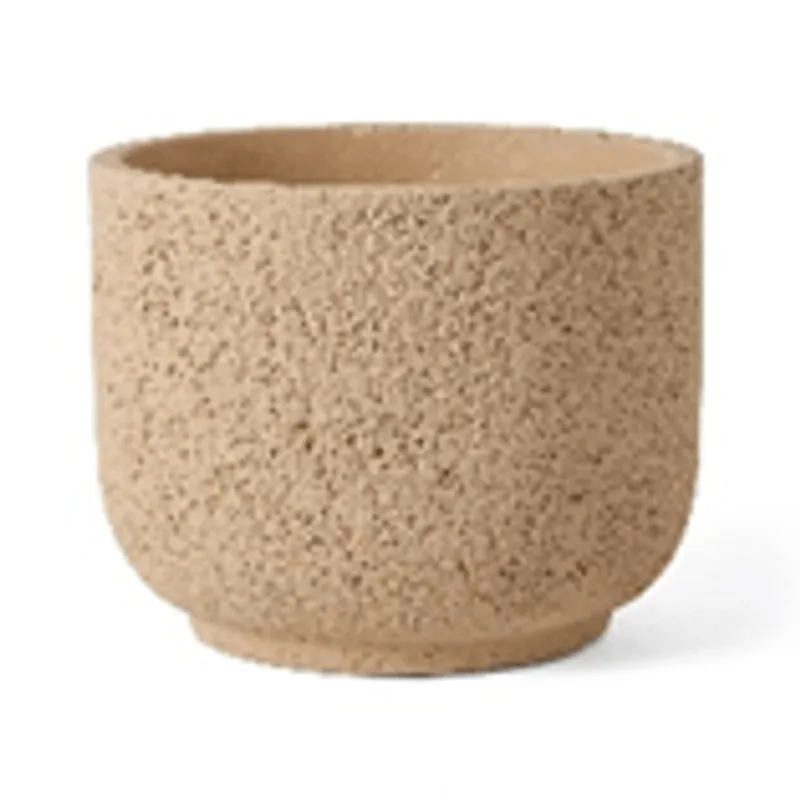 Cachepot Em Cimento Areia 12X 14,5X 14,5Cm