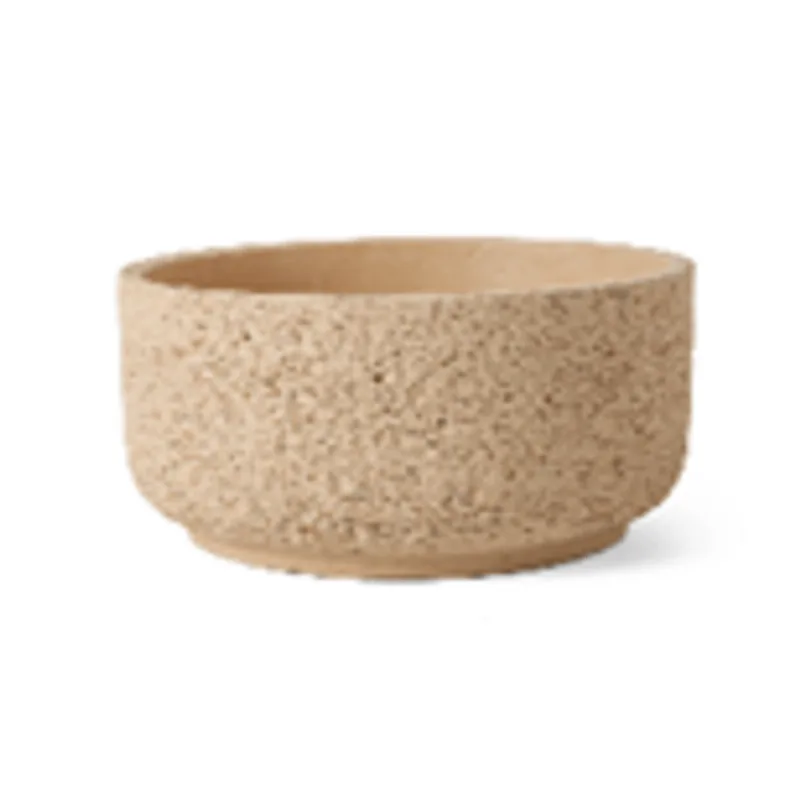 Cachepot Em Cimento Areia 10X 19X 19Cm