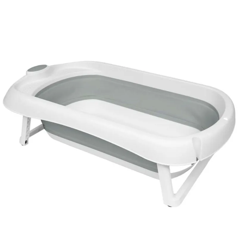 Banheira Dobrável Buba Plástico E Silicone 82x47cm Cinza (MP)