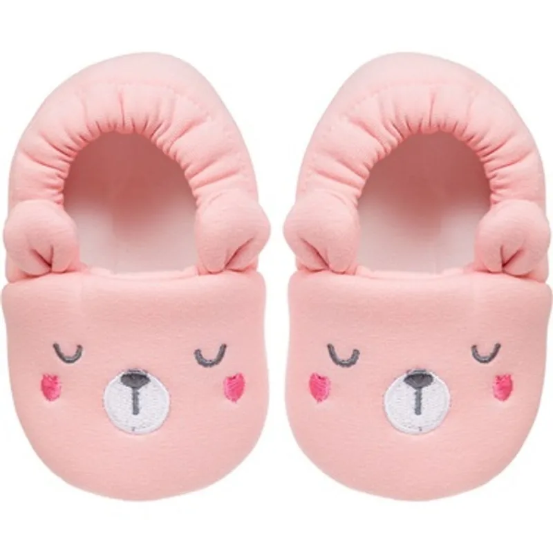 Pantufa urso rosa - 12 A 18 meses buba
