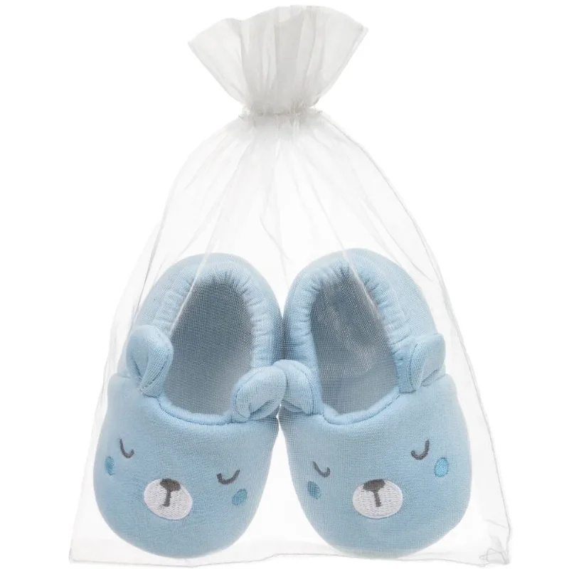 Pantufa Urso Azul 9 A 12 Meses Buba