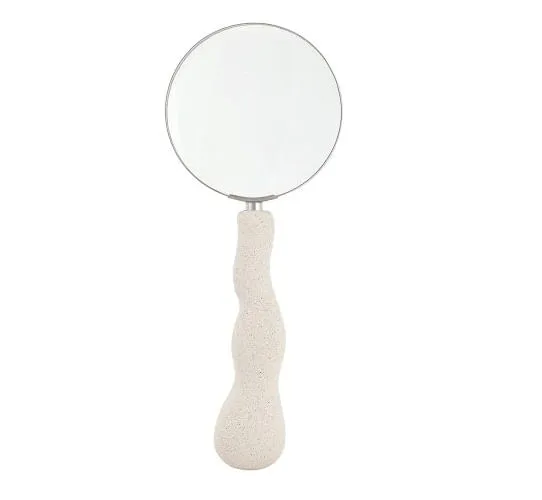 Lupa Decorativa Poliresina Off White - LC - Presentes