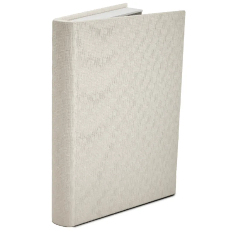 livro caixa mdf com revestimento pu 32x23 off white mart presente