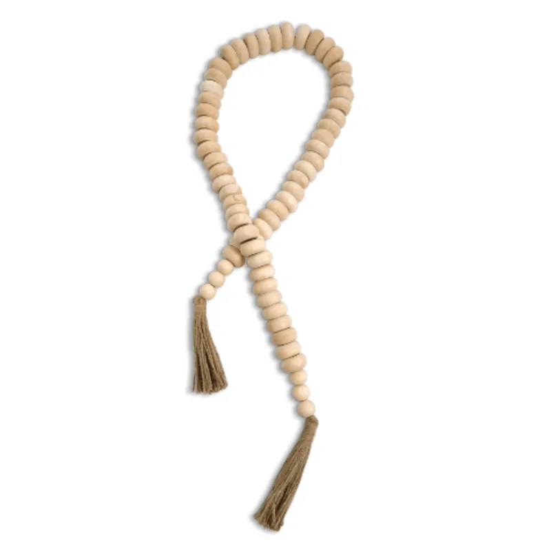 Colar de Madeira Decorativo 3x120cm Natural Mart Presentes