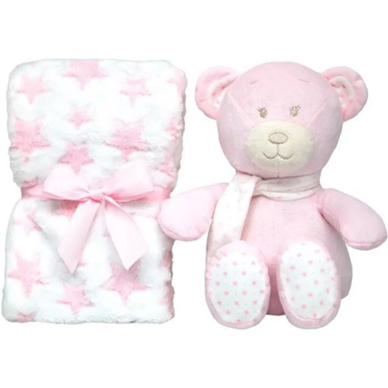 Mantinha com Ursinho Soninho Buba Rosa 18064