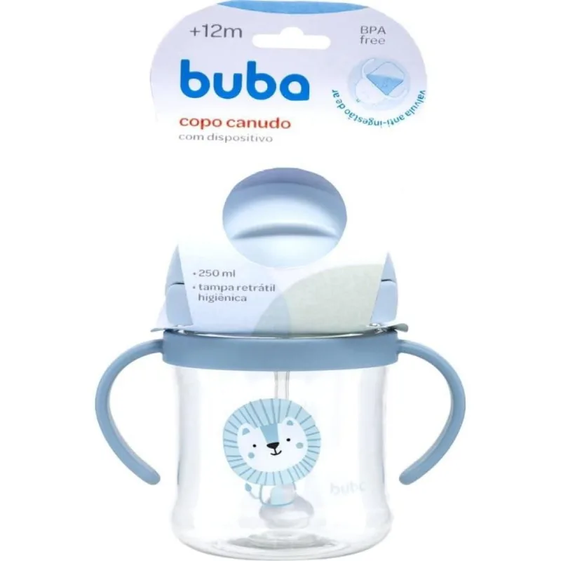 Copo Com Dispositivo Canudo Leozinho Buba - 18108