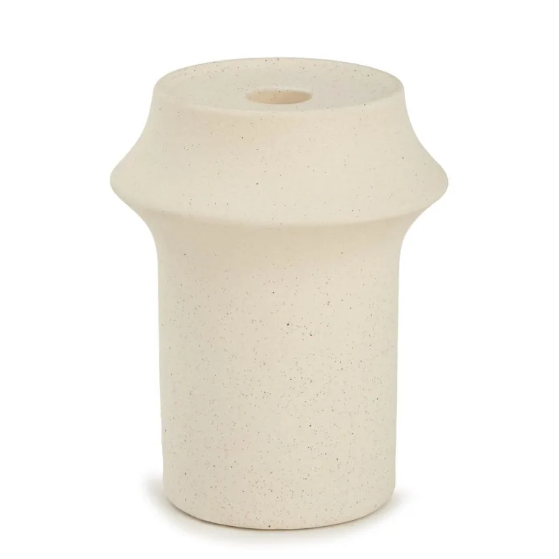 Porta Velas 15cm 18443-G Off White Mart Presentes