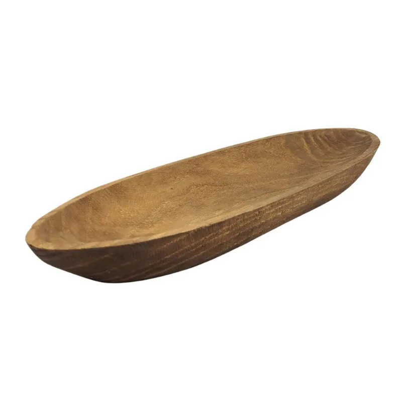 Centro De Mesa Madeira Natural Decorativo Bandeja 50cm