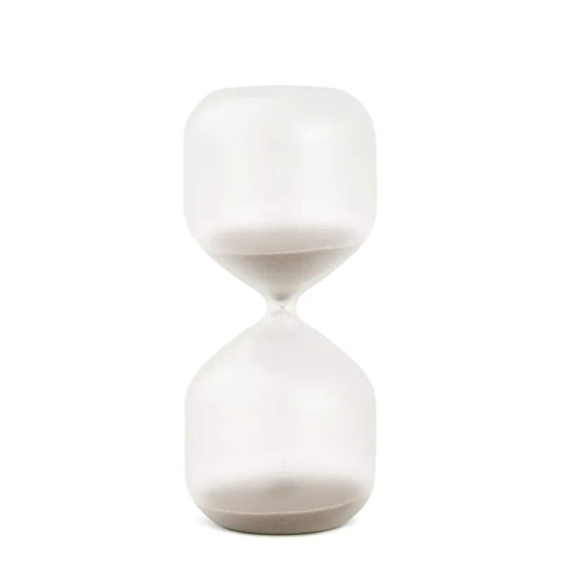 Ampulheta De Vidro 15 Min Areia Bege 16cm - LC - Presentes