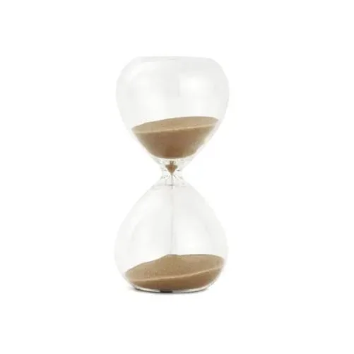 Ampulheta De Vidro 3 Min Areia Bege 8cm - LC