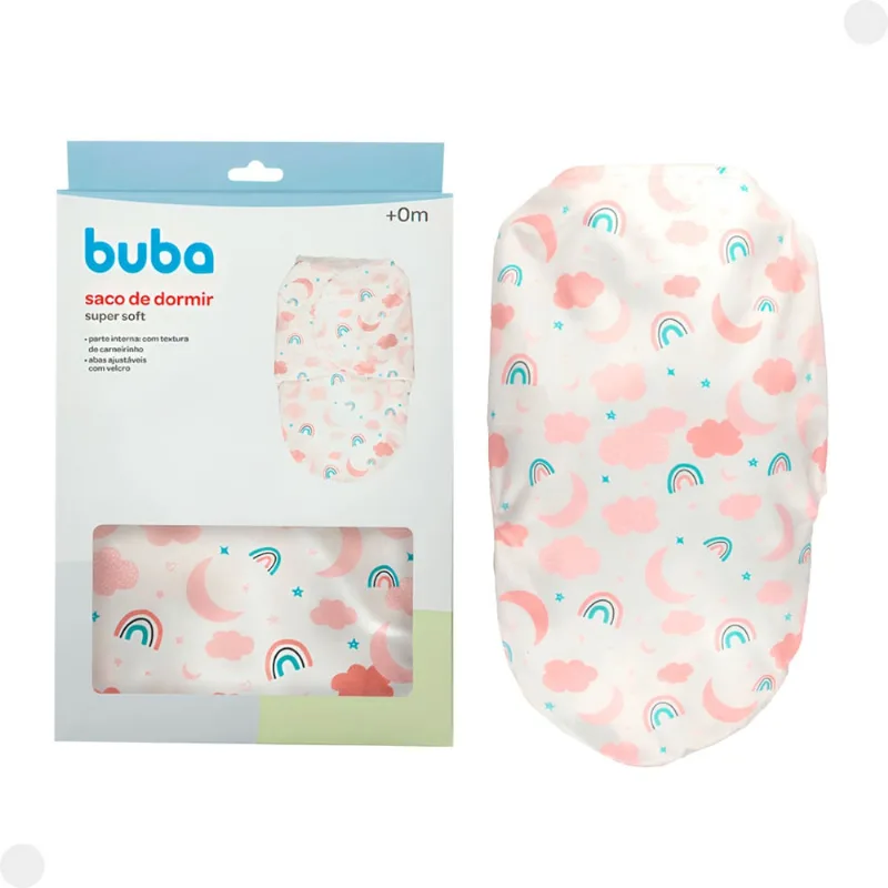 Saco De Dormir p/ Bebês Soft c/ Estampa Rosa 18800 - Buba
