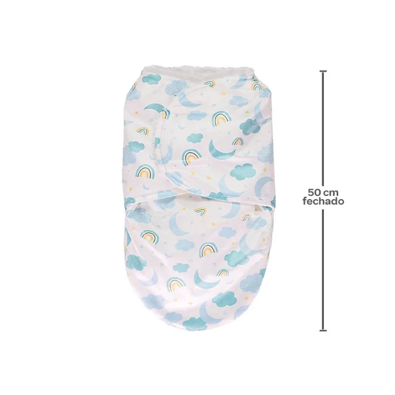 Saco De Dormir Buba Baby Super Soft Estampado Azul Único