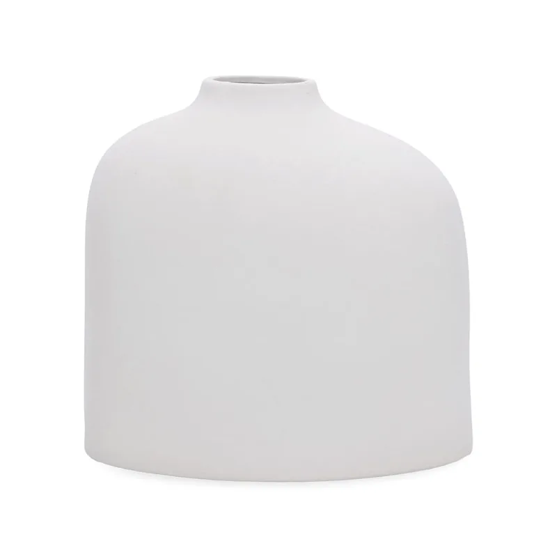 Vaso em Cerâmica 33,5x20cm Branco Mart Presentes