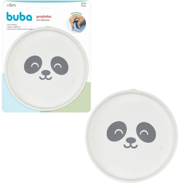 Pratinho em Silicone com Ventosa Gummy Off-White 19681 -Buba