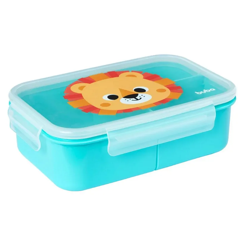 Bento Lunchbox Com Divisórias Buba Zoo Leão Buba