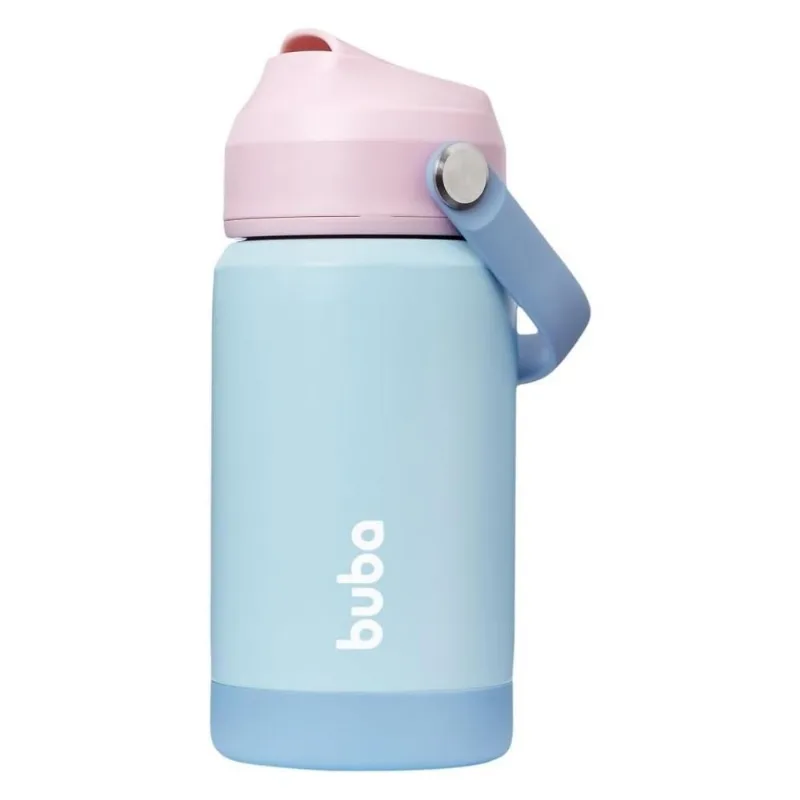 Copo Térmico Buba Com Canudo Candy Azul E Rosa 360ml 20848 (MP)