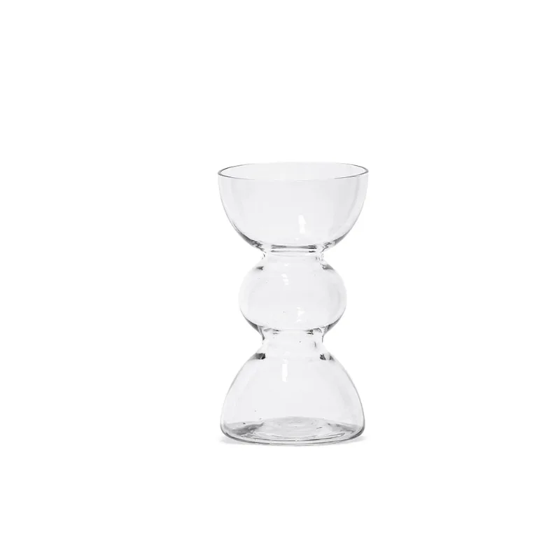 Vaso em Vidro 13x7cm Transparente Mart Presentes