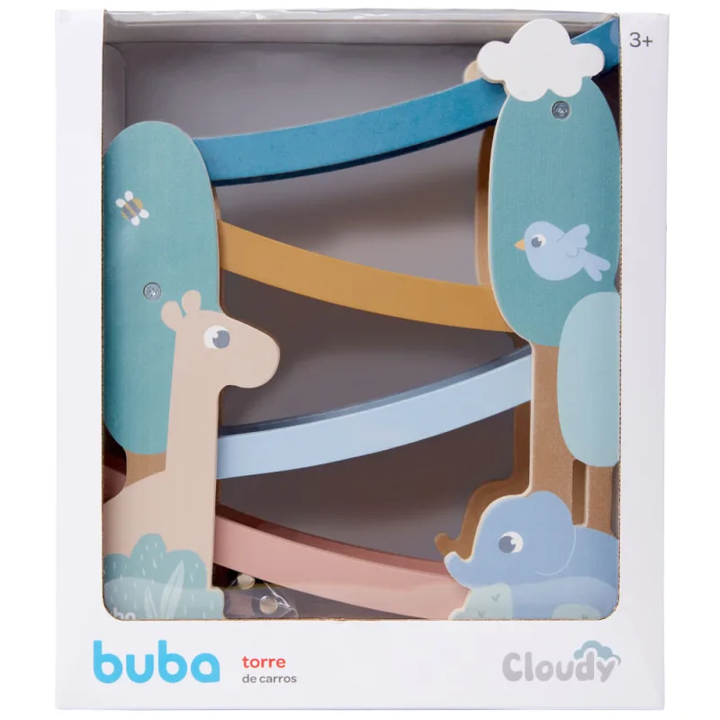 Torre De Carros de Madeira Cloudy – Buba - Buba - Brinquedos