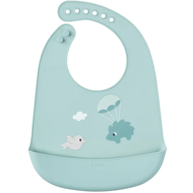 BABADOR DE SILICONE COM PEGA-MIGALHAS CLOUDY VERDE - BUBA