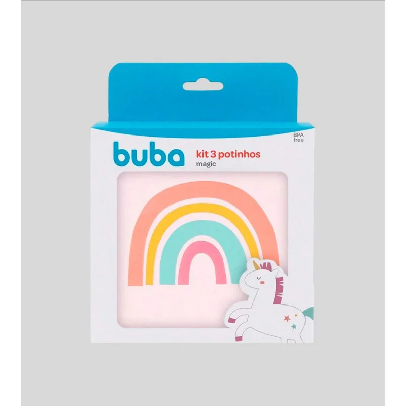 Kit Potinhos Magic Unicórnio com 3 unidades Unicórnio