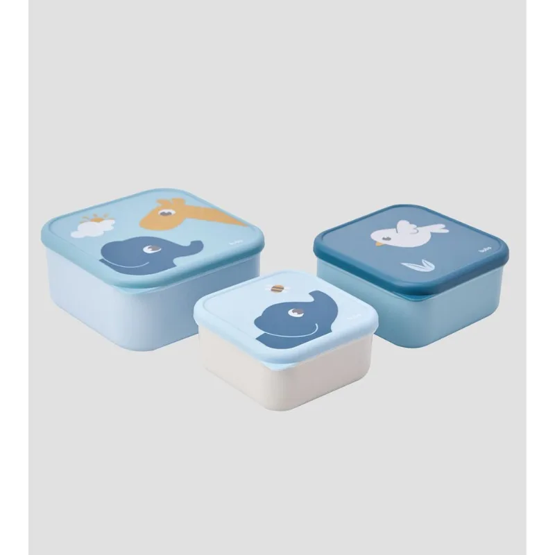 Kit Potinhos Cloudy Azul com 3 unidades Azul
