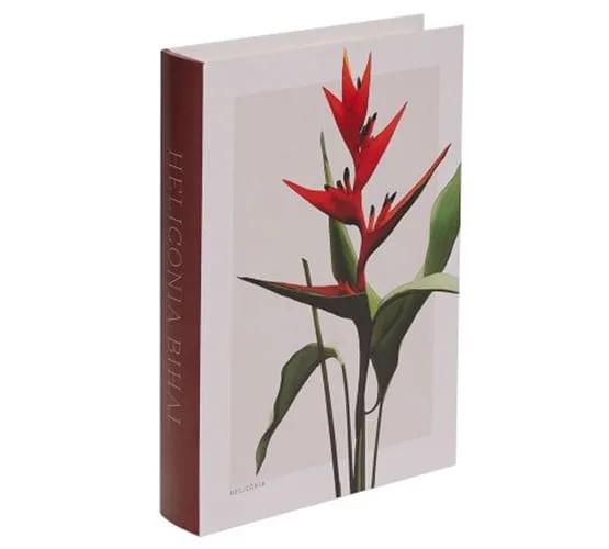 Livro Caixa Flores Em Mdf E Canvas Grande - LC