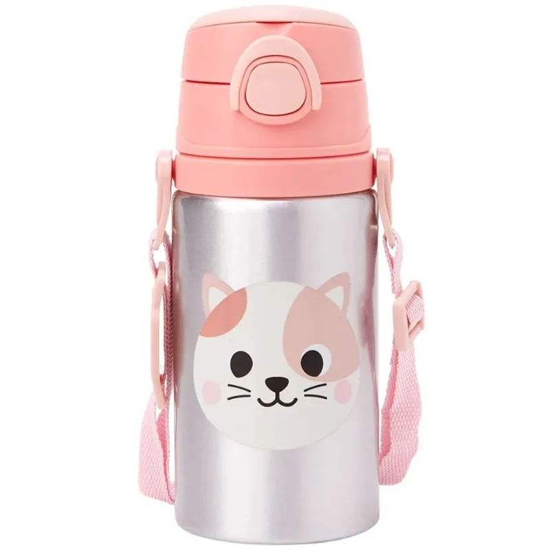 Garrafinha de Aluminio Gato Rosa Buba Zoo 22173