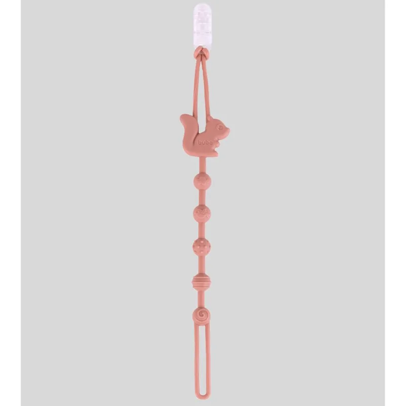 Prendedor de Chupeta Silicone Esquilo Cloudy Esquilo