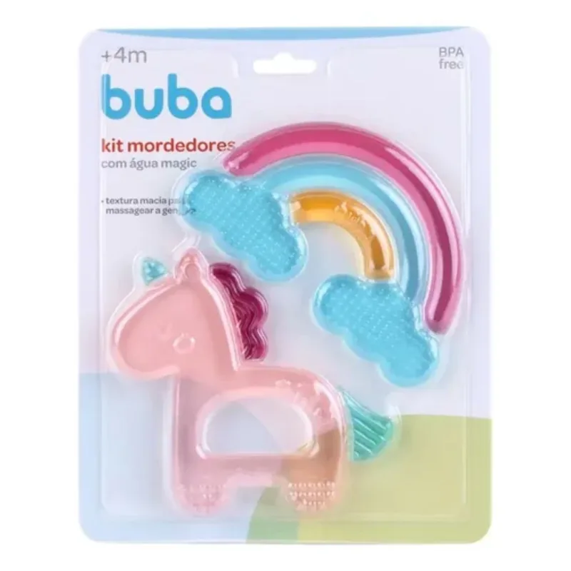 Kit Mordedores com água Magic Unicornio Buba 22675 - Buba - Baby