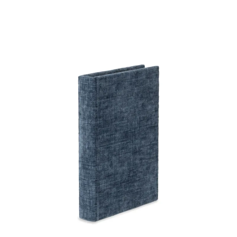Livro Caixa Azul Em Mdf E Veludo Pequena - LC - Presentes