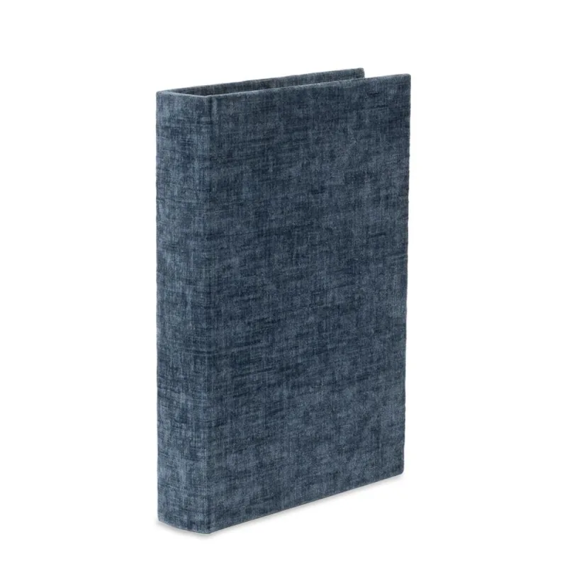 Livro Caixa Azul Em Mdf E Veludo Grande - LC