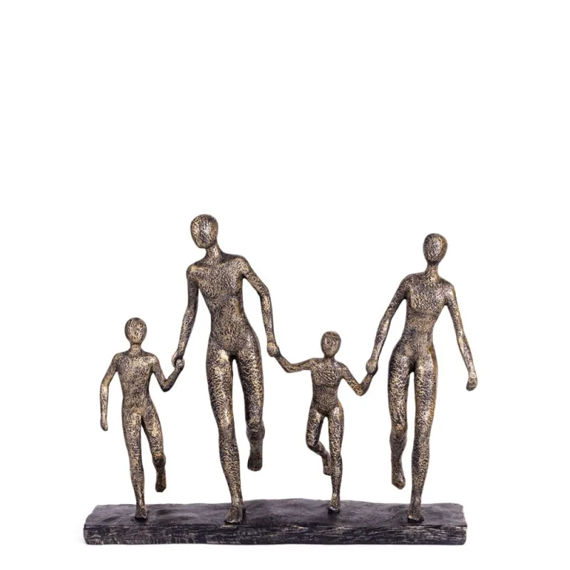 Decoração Escultura Família Unida Polirresina Mart 22970 - MART - Casa