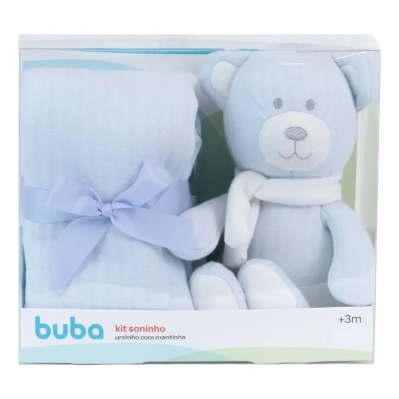 Kit Soninho Ursinho com Mantinha Azul Buba 22991